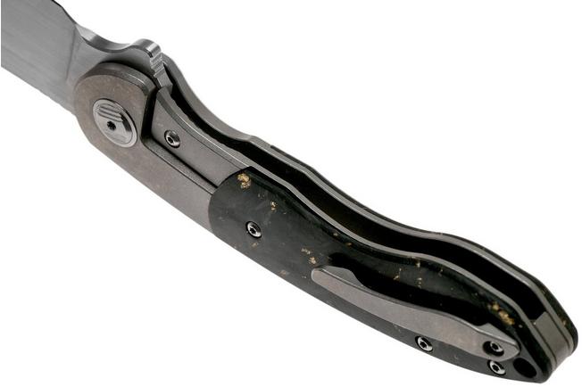Image for Bestech Bowietie BT1906D Shredded Brass Carbon fibre pocket knife
