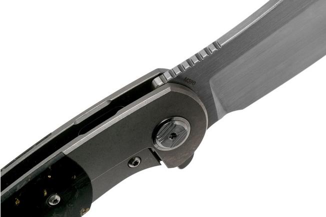 Image for Bestech Bowietie BT1906D Shredded Brass Carbon fibre pocket knife