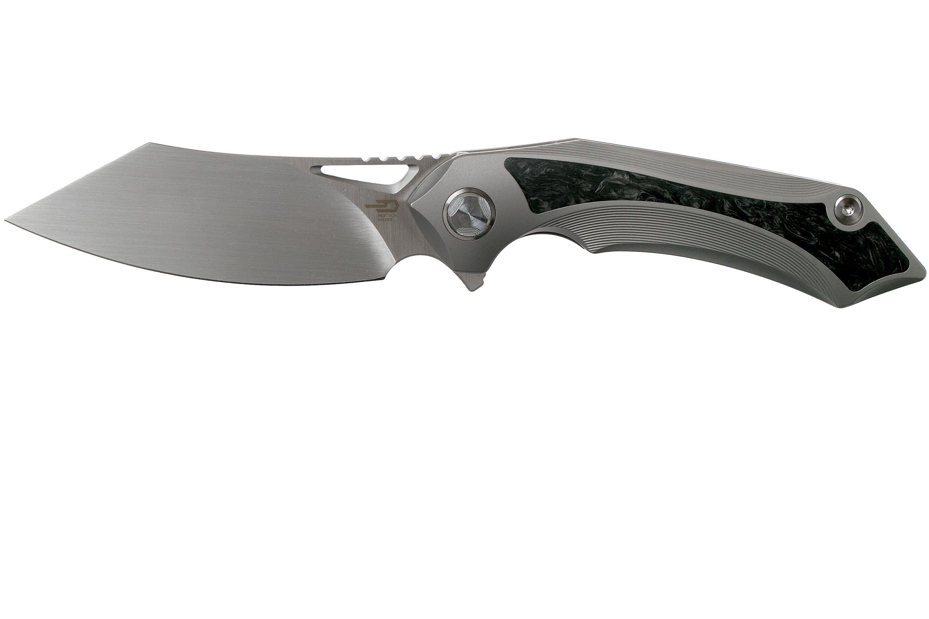 Bestech Kasta BT1909B Grey Ti, Marbled Carbon fibre, Satin pocket knife