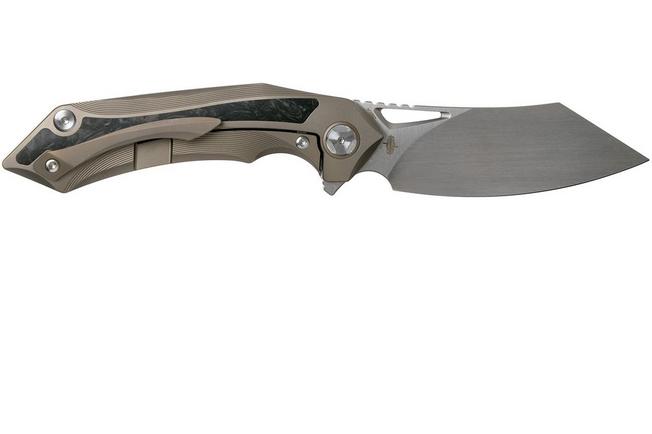 Imagen para Bestech Kasta BT1909D Bronze Ti, Marbled Carbon fibre, Satin navaja, Kombou design