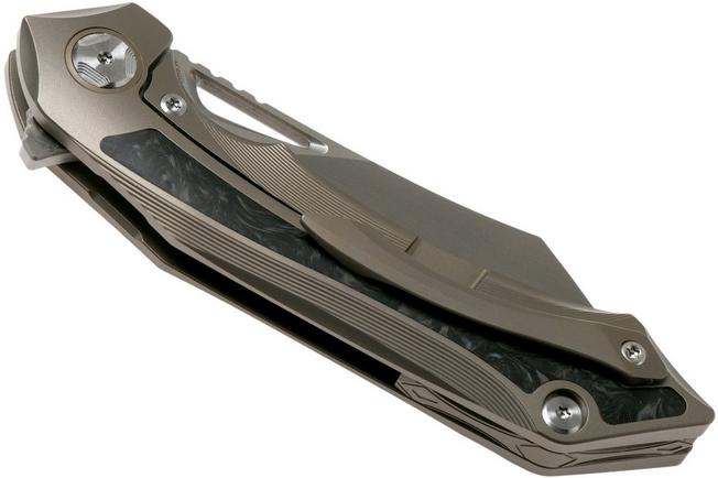 Imagen para Bestech Kasta BT1909D Bronze Ti, Marbled Carbon fibre, Satin navaja, Kombou design
