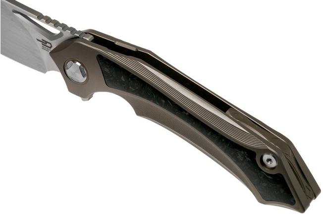 Imagen para Bestech Kasta BT1909D Bronze Ti, Marbled Carbon fibre, Satin navaja, Kombou design