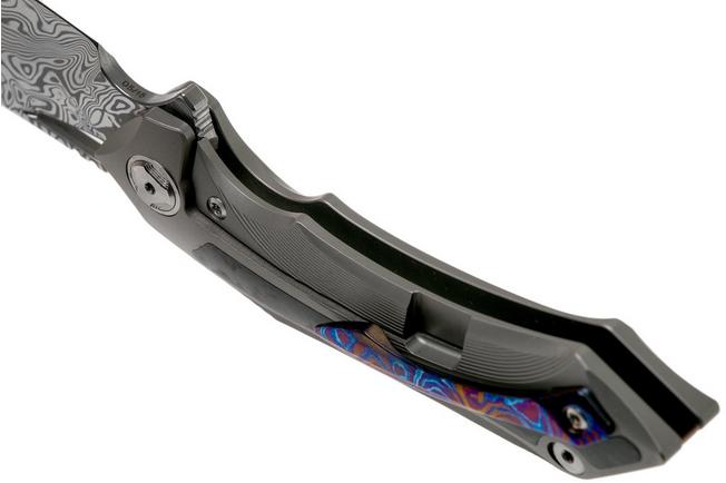 Image for Bestech Kasta BT1909E Vinland Damasteel, Bronze Ti, Marbled Carbon fibre pocket knife, Kombou design