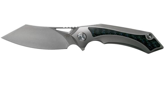 Imagen para Bestech Kasta BT1909G Grey Ti, Blue Carbon fibre, Stonewashed navaja, Kombou design