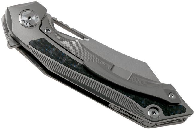 Imagen para Bestech Kasta BT1909G Grey Ti, Blue Carbon fibre, Stonewashed navaja, Kombou design