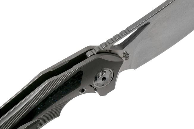 Imagen para Bestech Kasta BT1909G Grey Ti, Blue Carbon fibre, Stonewashed navaja, Kombou design
