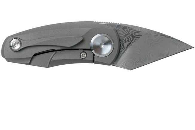 Image for Bestech Tulip Frame Lock Grey Damasteel BT1913F pocket knife, Ostap Hel design