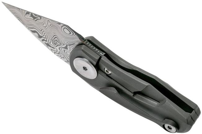 Image for Bestech Tulip Frame Lock Grey Damasteel BT1913F pocket knife, Ostap Hel design