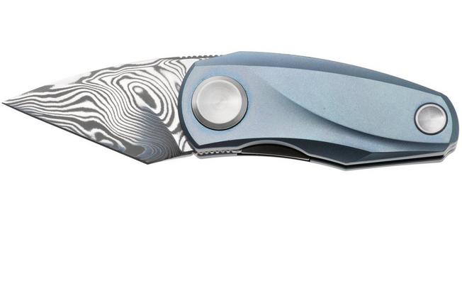Afbeelding voor Bestech Tulip BT1913G Damasteel, Blue Titanium, zakmes, Ostal Hel design