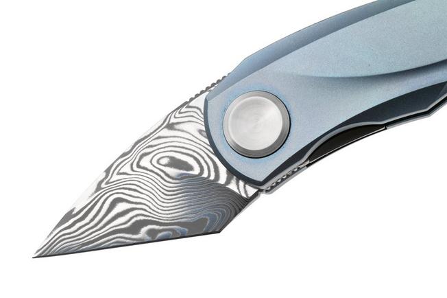 Afbeelding voor Bestech Tulip BT1913G Damasteel, Blue Titanium, zakmes, Ostal Hel design