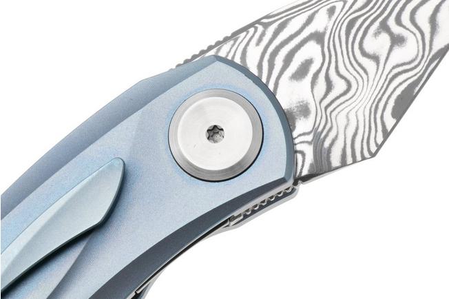 Afbeelding voor Bestech Tulip BT1913G Damasteel, Blue Titanium, zakmes, Ostal Hel design