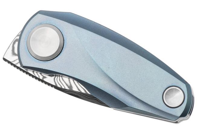 Afbeelding voor Bestech Tulip BT1913G Damasteel, Blue Titanium, zakmes, Ostal Hel design