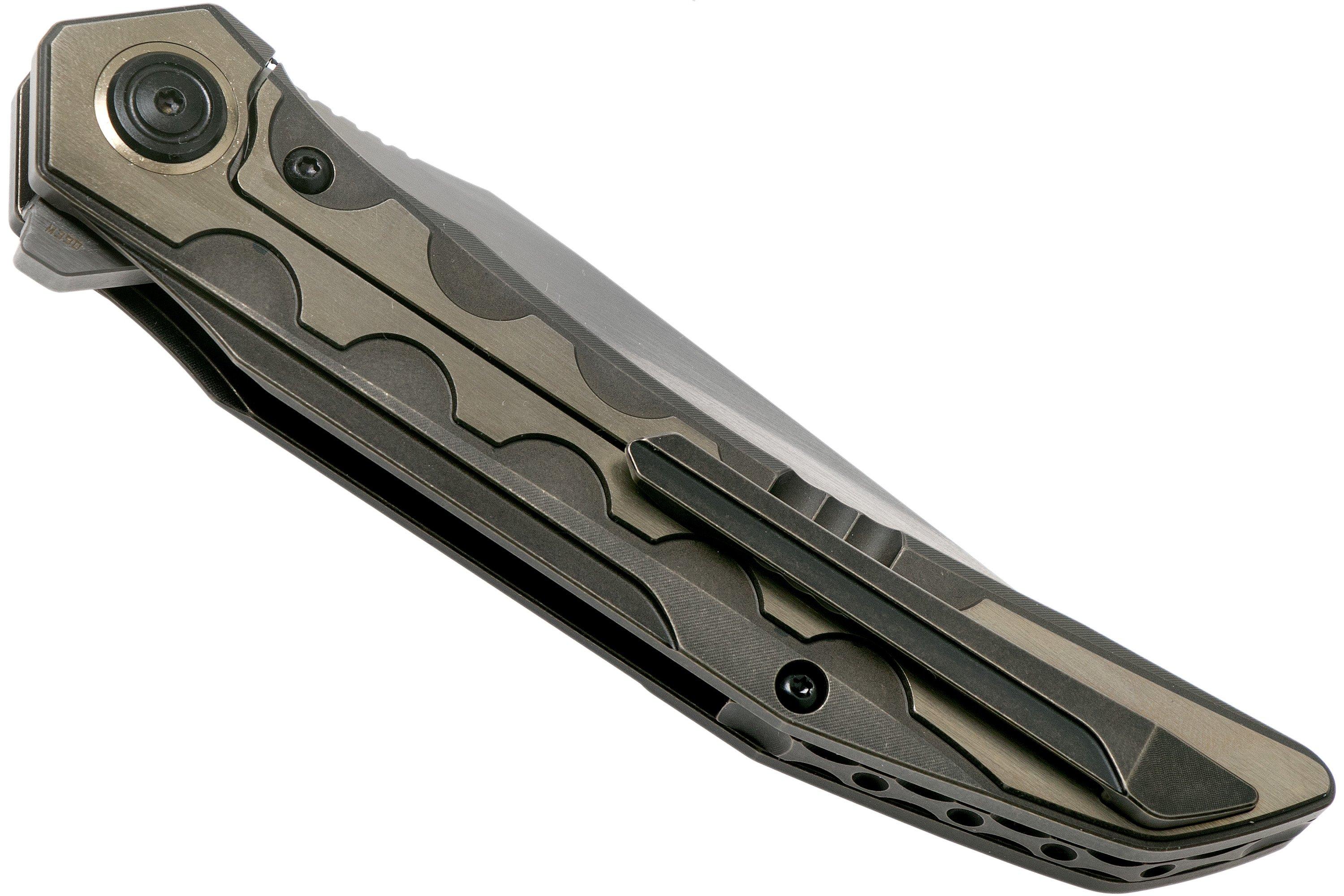 Bestech Samari BT2009D Titanium Black Gold pocket knife, Kombou design ...