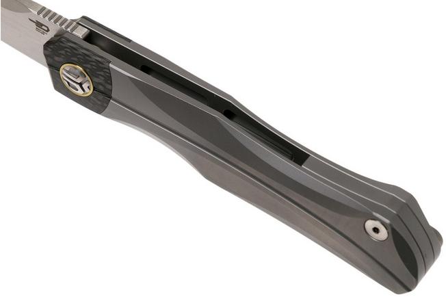 Imagen para Bestech Thyra BT2106A Grey Blasted Titanium, Carbon fibre Bolster, Satin navaja, diseño Kombou