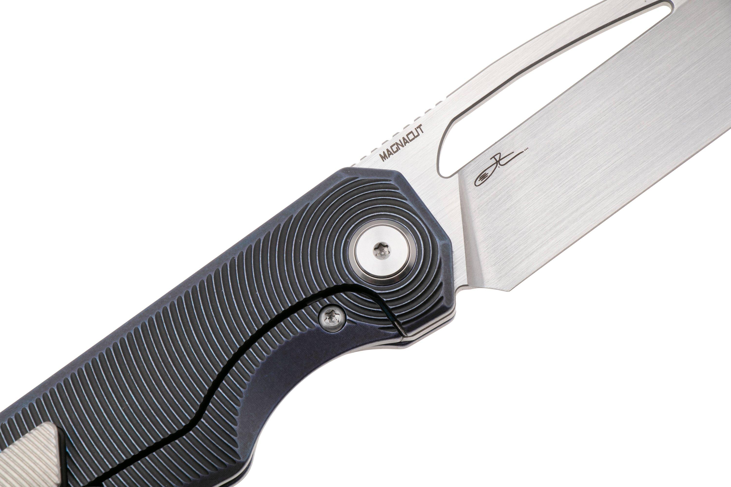 Bestech TAIPAN BT2503D Satin MagnaCut, Blue Titanium, pocket knife