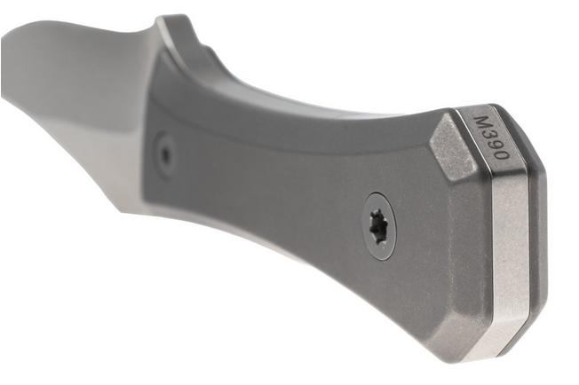 Image pour Big Idea Design Ti Pocket Bowie Fixed Blade AUX-MFG-TI, Stonewashed M390, Titanium, couteau fixe, Michael Jarvis design