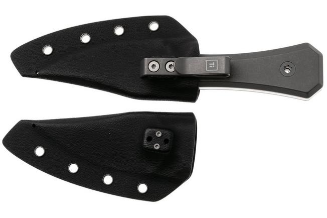 Image pour Big Idea Design Ti Pocket Bowie Fixed Blade AUX-MFG-TI, Stonewashed M390, Titanium, couteau fixe, Michael Jarvis design