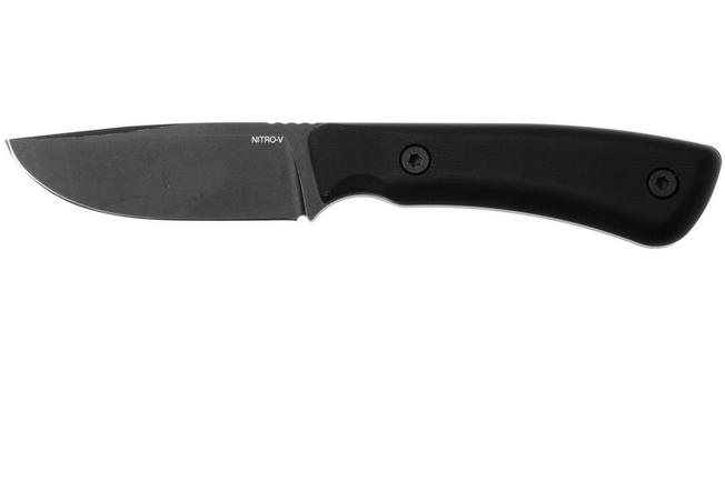 Afbeelding voor Big Idea Design The Deano, Black DLC Nitro-V, Black Micarta, vaststaand mes, Mak Kelsay design