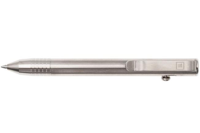 Afbeelding voor Big Idea Design Base Line Bolt Action Pen BS-BA-RW Raw Titanium, everyday carry pen