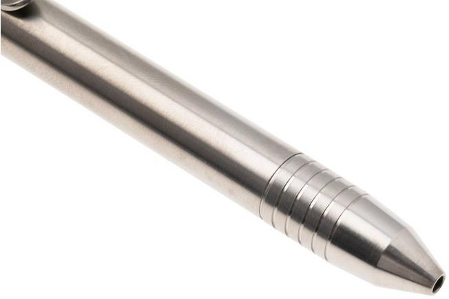 Afbeelding voor Big Idea Design Base Line Bolt Action Pen BS-BA-RW Raw Titanium, everyday carry pen
