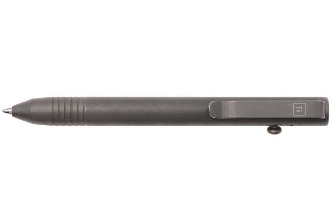 Afbeelding voor Big Idea Design Base Line Bolt Action Pen BS-BA-SW Stonewashed Titanium, everyday carry pen