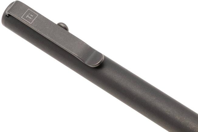 Afbeelding voor Big Idea Design Base Line Bolt Action Pen BS-BA-SW Stonewashed Titanium, everyday carry pen