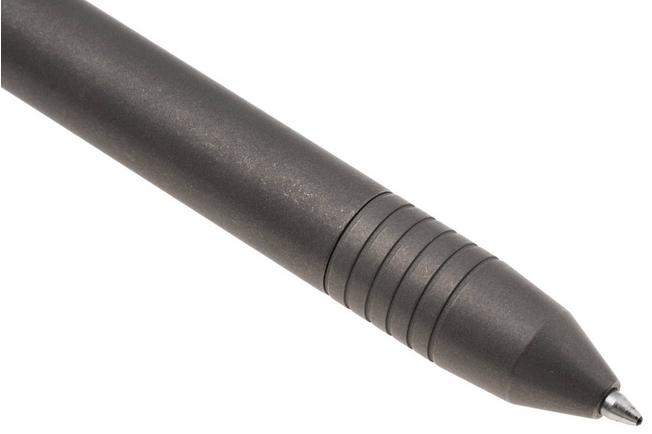 Afbeelding voor Big Idea Design Base Line Bolt Action Pen BS-BA-SW Stonewashed Titanium, everyday carry pen