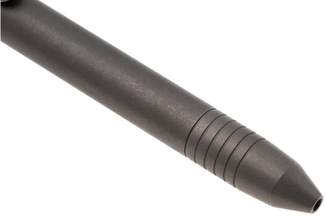 Afbeelding voor Big Idea Design Base Line Bolt Action Pen BS-BA-SW Stonewashed Titanium, everyday carry pen