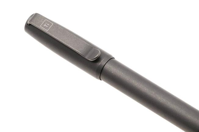 Afbeelding voor Big Idea Design Base Line Capped Pen BS-CA-SW Stonewashed Titanium, everyday carry pen