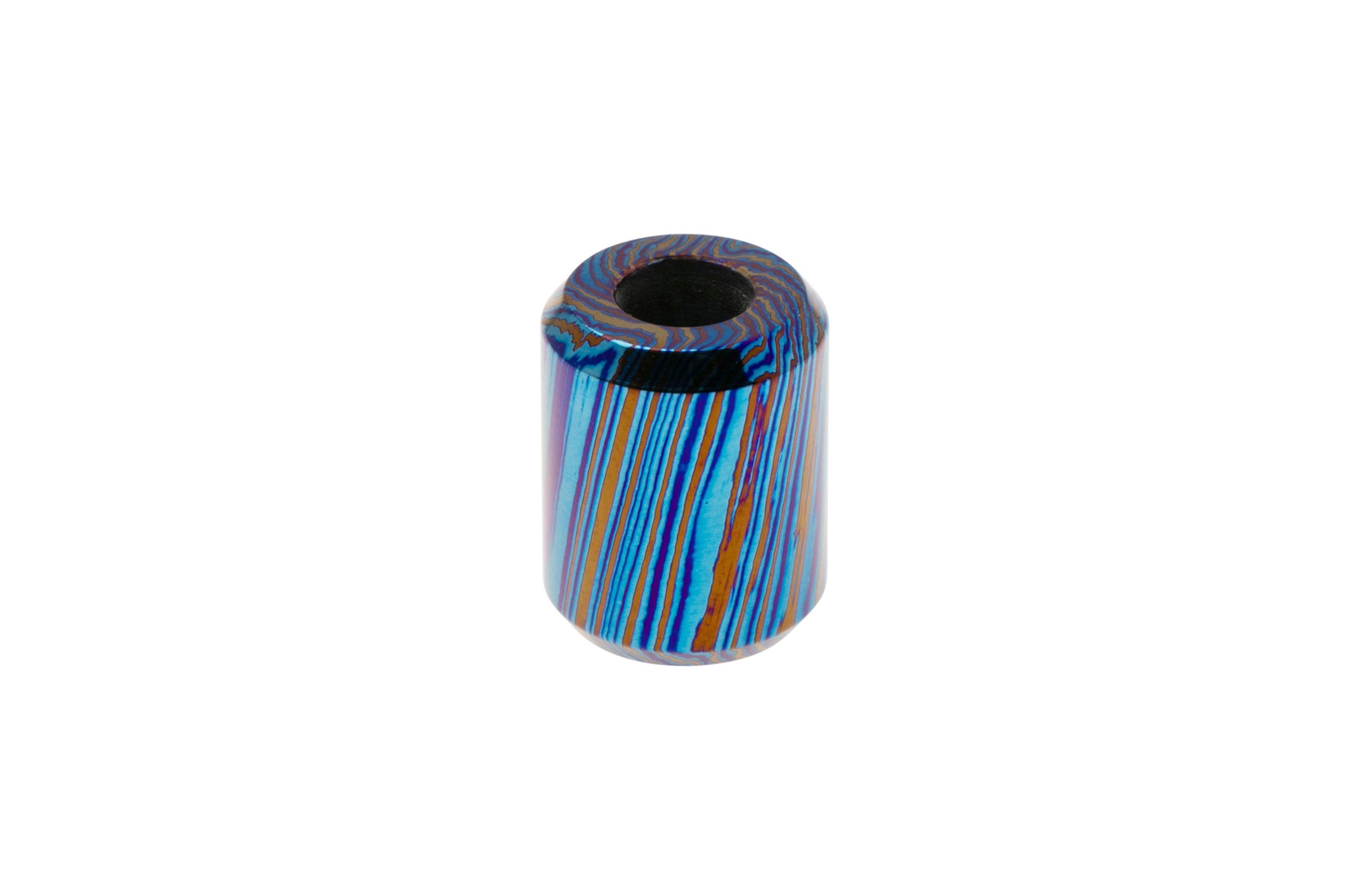 Big idea design lanyard bead dam bead ti titanium damascus conta