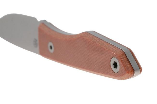 Afbeelding voor Big Idea Design USA Lookout DP-MA-NM Drop Point Stonewashed Magnacut, Natural Micarta, vaststaand mes