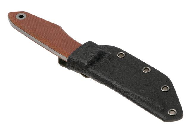 Afbeelding voor Big Idea Design USA Lookout DP-MA-NM Drop Point Stonewashed Magnacut, Natural Micarta, vaststaand mes