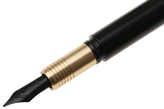 Afbeelding voor Big Idea Design The Jeremy Siers Fountain EDC Pen, Black DLC Titanium, Gold PVD Clip, vulpen, Jeremy Siers design