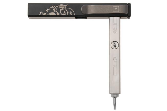 Afbeelding voor Big Idea Design Bit Bar Inline Jeremy Siers Edition, titanium, bit-driver met bitjes, Jeremy Siers design