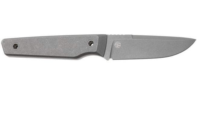 Afbeelding voor Big Idea Design USA Signal MA-TI Stonewashed Magnacut, Titanium, vaststaand mes, Mak Kelsay design