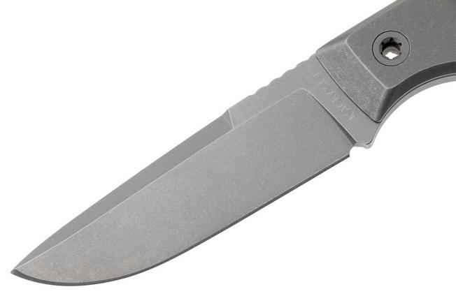 Afbeelding voor Big Idea Design USA Signal MA-TI Stonewashed Magnacut, Titanium, vaststaand mes, Mak Kelsay design