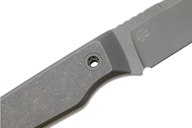 Afbeelding voor Big Idea Design USA Signal MA-TI Stonewashed Magnacut, Titanium, vaststaand mes, Mak Kelsay design