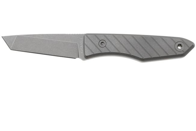 Afbeelding voor Big Idea Design USA Lookout TA-MA-TI Tanto Stonewashed Magnacut, Titanium, vaststaand mes, Mak Kelsay design