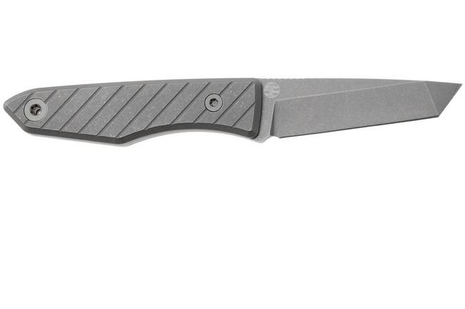 Afbeelding voor Big Idea Design USA Lookout TA-MA-TI Tanto Stonewashed Magnacut, Titanium, vaststaand mes, Mak Kelsay design