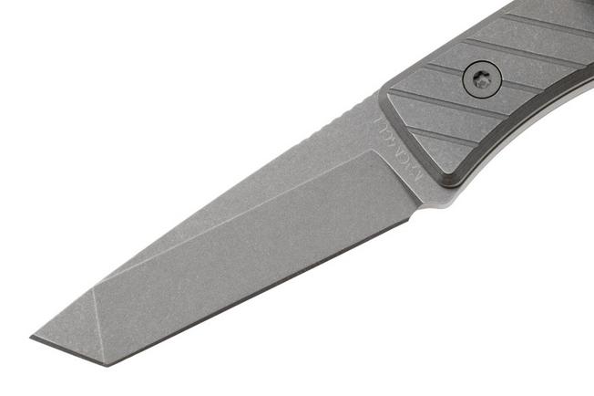 Afbeelding voor Big Idea Design USA Lookout TA-MA-TI Tanto Stonewashed Magnacut, Titanium, vaststaand mes, Mak Kelsay design