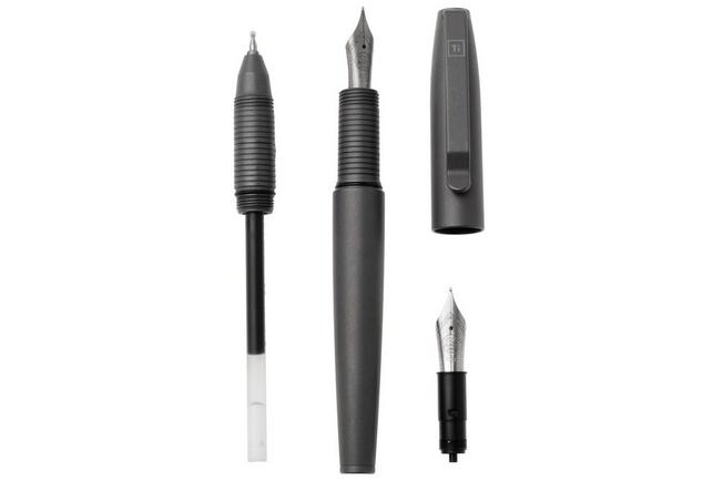 Afbeelding voor Big Idea Design Ti Ultra Pen ULTRA-TI-SW Stonewashed Titanium, vulpen