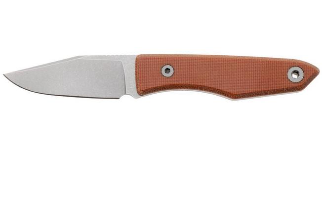 Bild für Big Idea Design USA Lookout USA-LO-NAT-MGN, Stonewashed CPM MagnaCut, Natural Micarta Fahrtenmesser, Mak Kelsay Design
