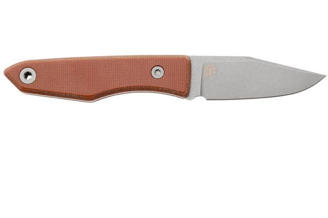 Bild für Big Idea Design USA Lookout USA-LO-NAT-MGN, Stonewashed CPM MagnaCut, Natural Micarta Fahrtenmesser, Mak Kelsay Design