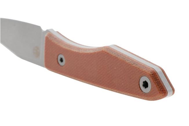 Bild für Big Idea Design USA Lookout USA-LO-NAT-MGN, Stonewashed CPM MagnaCut, Natural Micarta Fahrtenmesser, Mak Kelsay Design