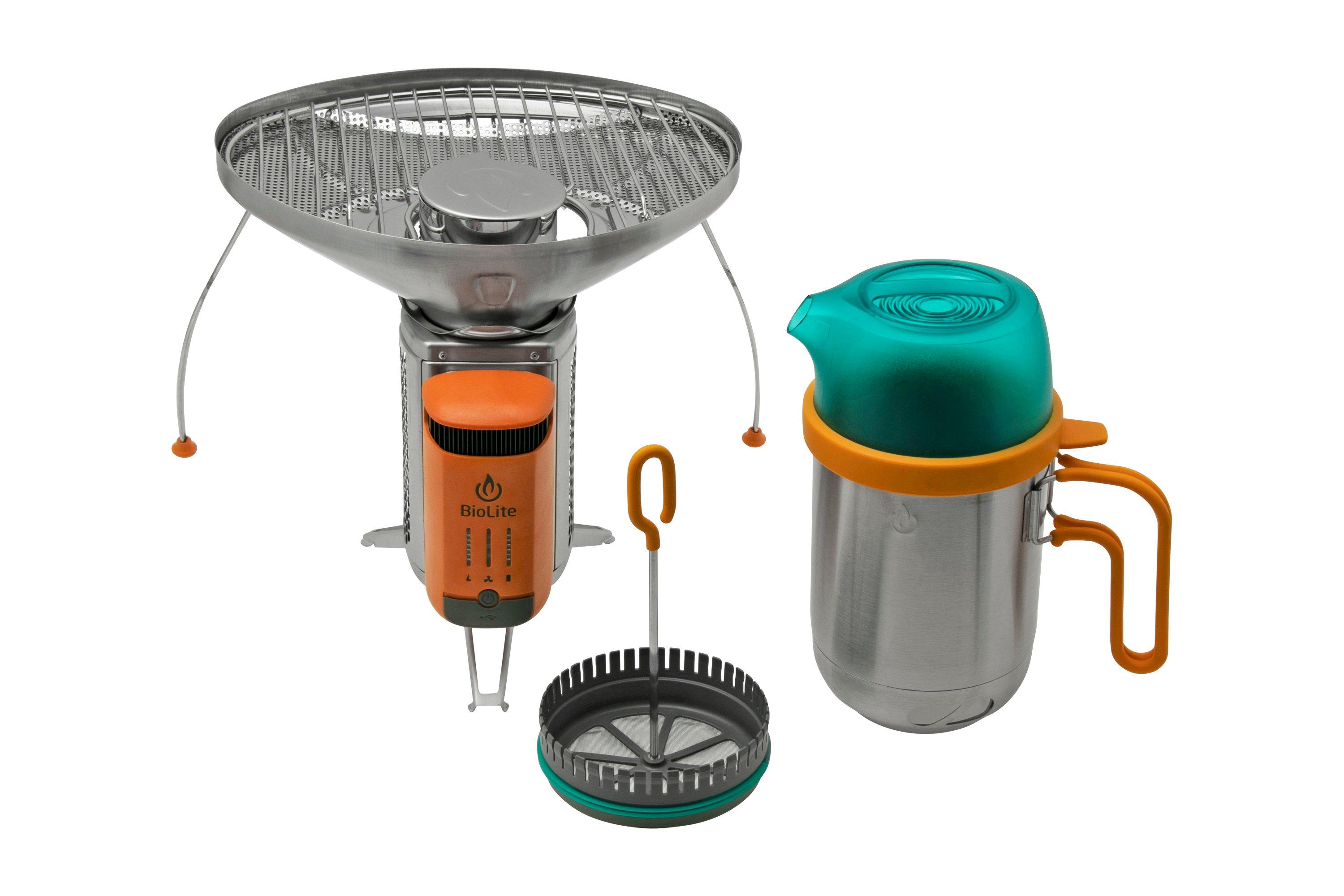 BioLite CampStove 2+ Complete Cook Kit, woodburner with powerbank and