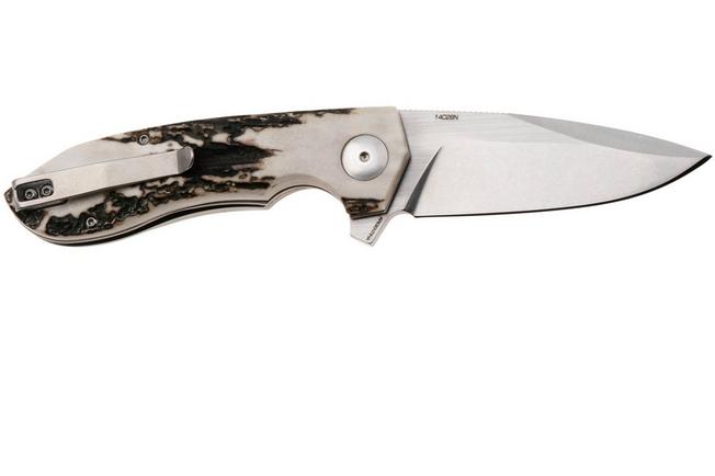 Afbeelding voor Böker Arbolito Wilki H 01BA3722H Satin 14C28N, Stag, zakmes
