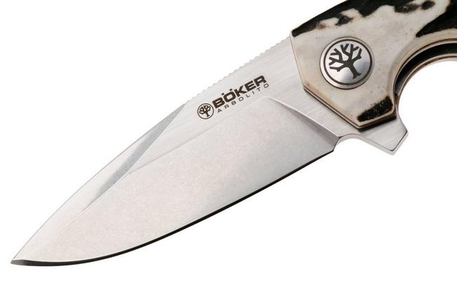 Afbeelding voor Böker Arbolito Wilki H 01BA3722H Satin 14C28N, Stag, zakmes