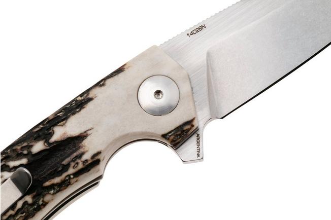 Afbeelding voor Böker Arbolito Wilki H 01BA3722H Satin 14C28N, Stag, zakmes