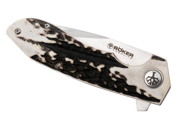 Afbeelding voor Böker Arbolito Wilki H 01BA3722H Satin 14C28N, Stag, zakmes