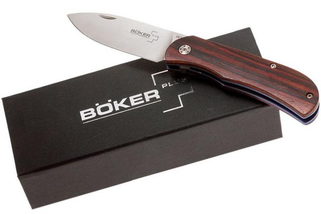 Boker Plus Exskelibur II Damascus Steel Pocket Knife with Cocobolo